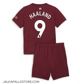 Manchester City Erling Haaland #9 Kolmaspaita Lapsille 2024-25 Lyhythihainen (+ shortsit)